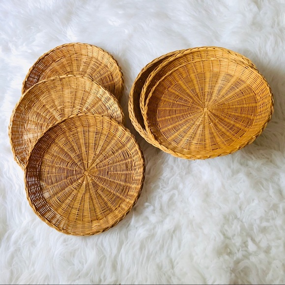 SET Of 3 Boho Wicker Decorative Baskets - Picture 8 of 8